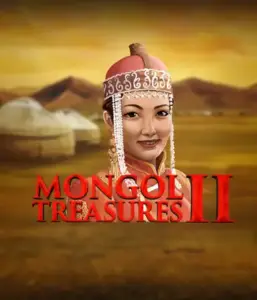 Explore the vibrant culture of Mongolia with the Mongol Treasures 2 game by Endorphina, showcasing a graceful Mongolian woman clothed in traditional attire against a golden Mongolian steppe backdrop. This graphic evokes the essence of Mongolian culture, offering a memorable gaming experience. 